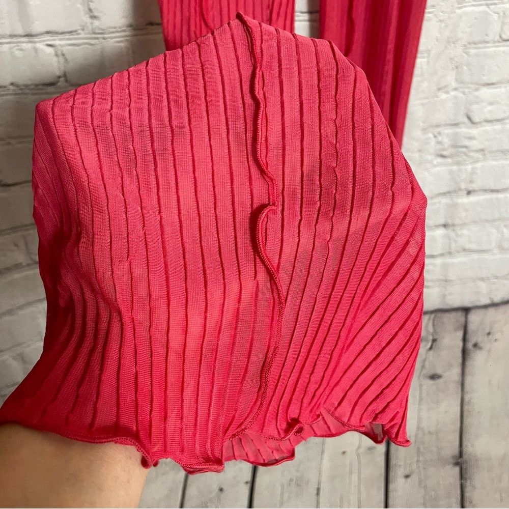 Zara New Zara Red Knit Ribbed Flared Beach Pants Size S Size 27" / US 4 / IT 40 - 2 Thumbnail
