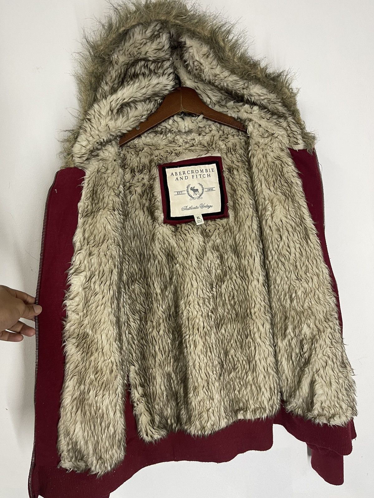 Abercrombie & Fitch MUST GONE🔥Vintage Abecrombie and Fitch Hoodie Fur Size US L / EU 52-54 / 3 - 3 Thumbnail