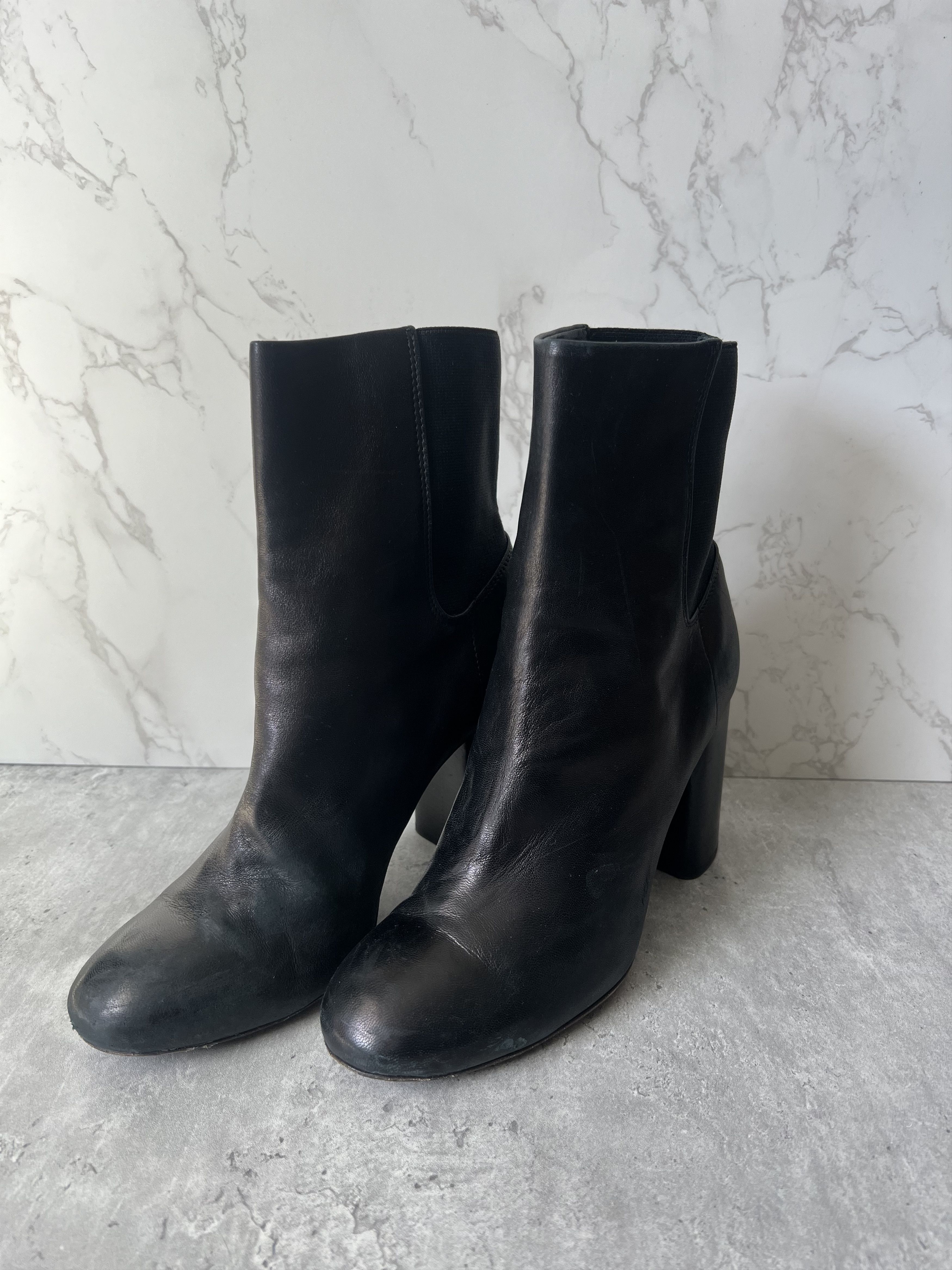 Rag & Bone Rag & Bone Black Leather Heeled Boots - Size 6 Size US 6 / IT 36 - 2 Thumbnail