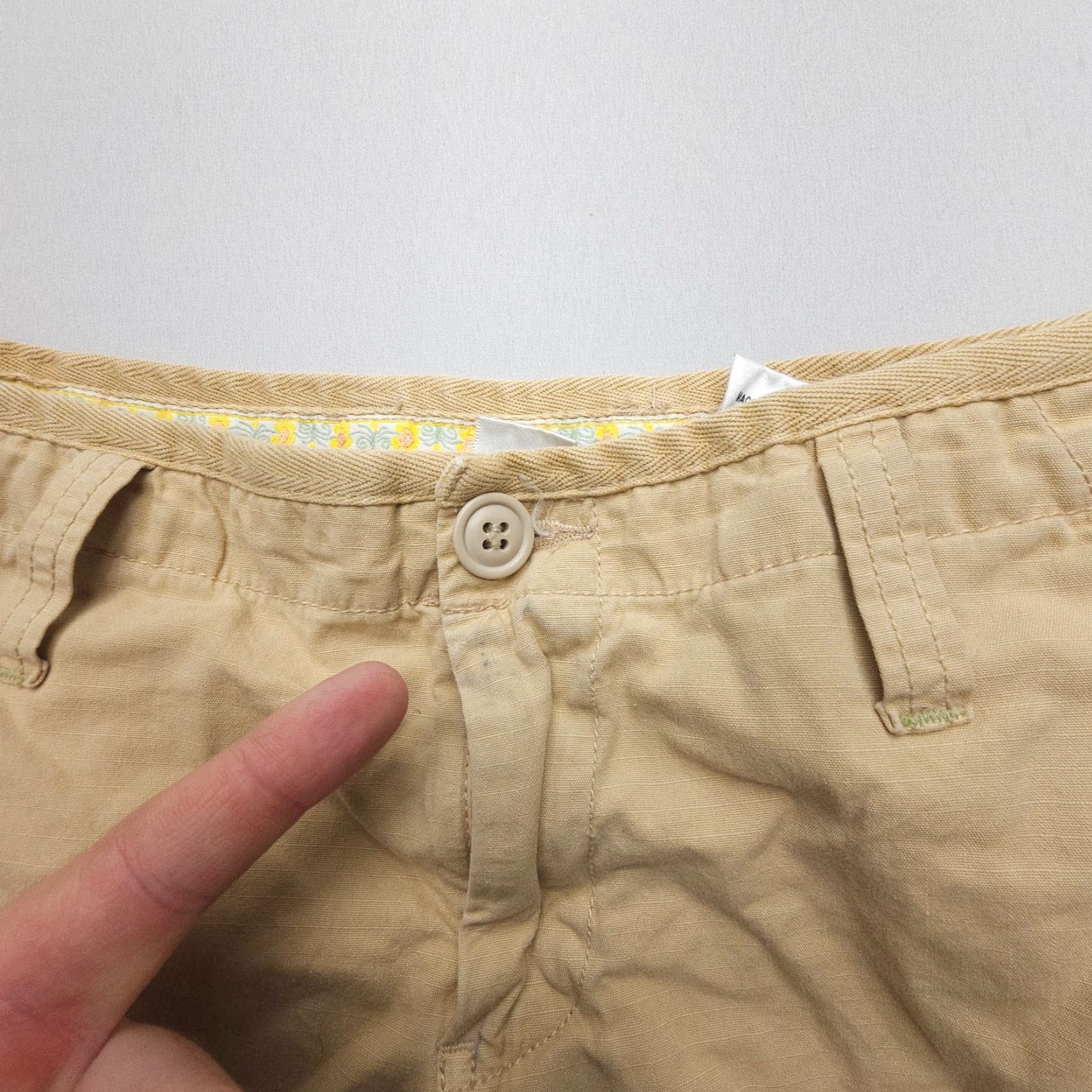Lucky Brand VINTAGE Lucky Brand Dungarees Cargo Pants Womens 28 Tan 90s USA Baggy Low Rise Size 28" / US 6 / IT 42 - 7 Thumbnail