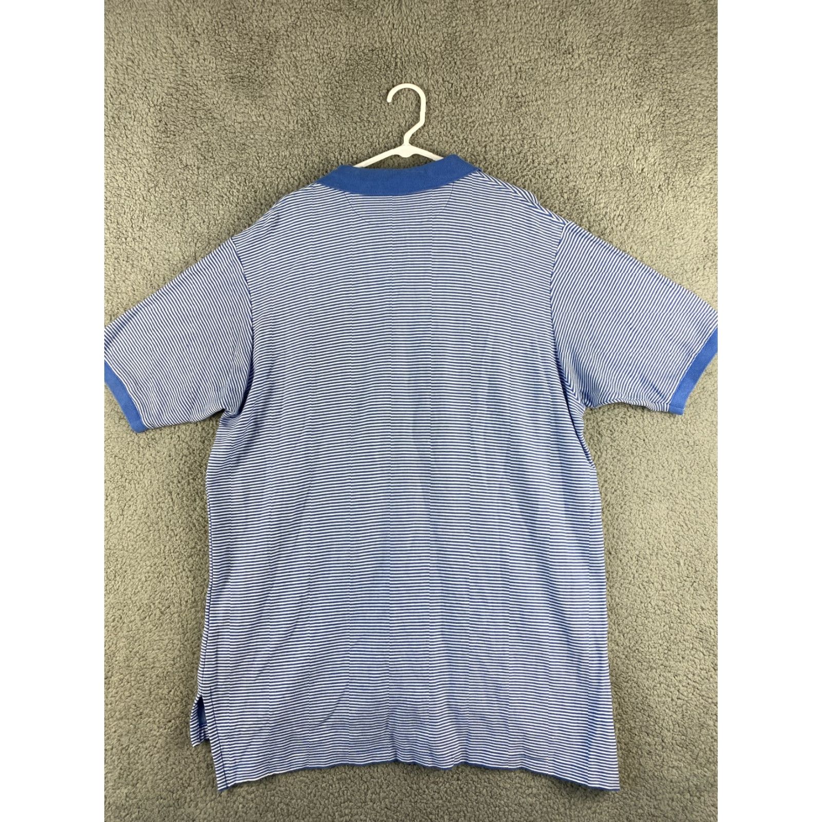 Polo Ralph Lauren VINTAGE Polo Ralph Lauren Polo Shirt Men Short Sleeve Striped Button-Down 2XL Blue / 37-11 90s Logo Size US XXL / EU 58 / 5 - 8 Thumbnail