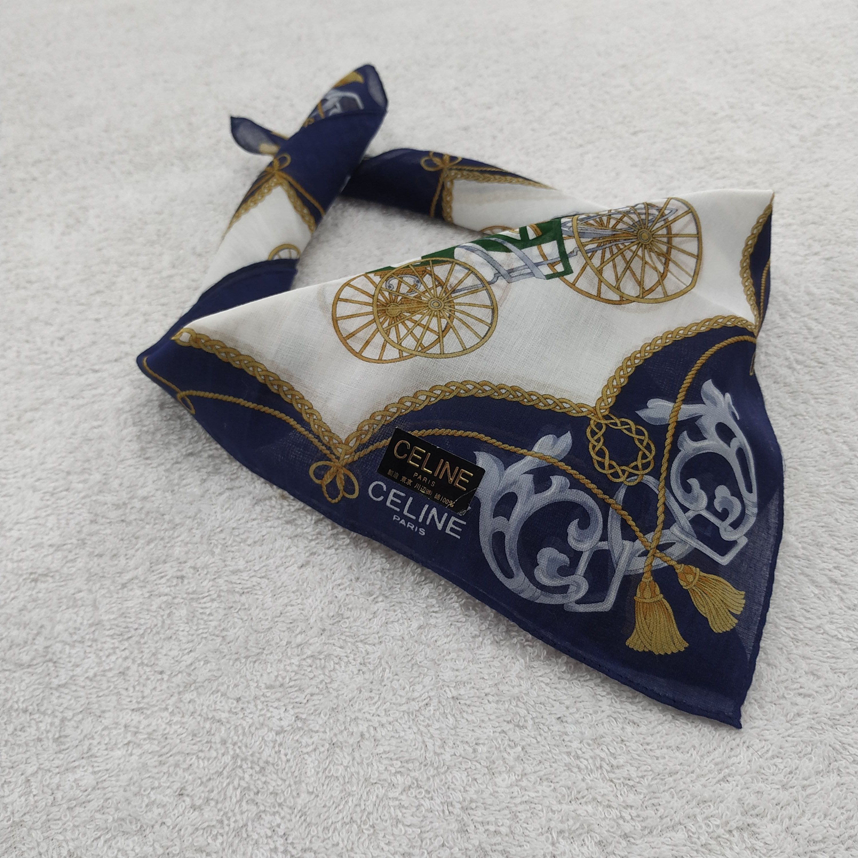 Celine × Vintage Celine Bandana / Handkerchief / Neckerchief - S026 Size ONE SIZE - 3 Thumbnail