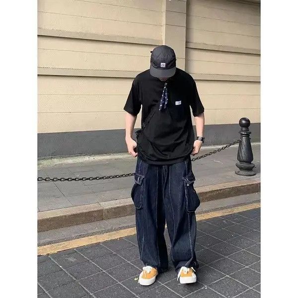 Japanese Brand × Jean Vintage Street Loose Pocket Cargo Jeans Size US 32 / EU 48 - 1 Thumbnail