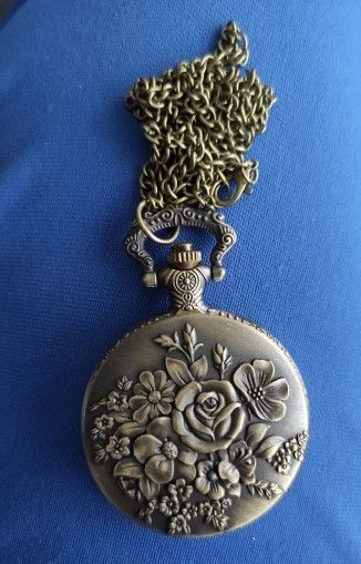 Other Flower Pocket Watch Quartz Pendant Necklace Gift For Him Size ONE SIZE - 4 Thumbnail