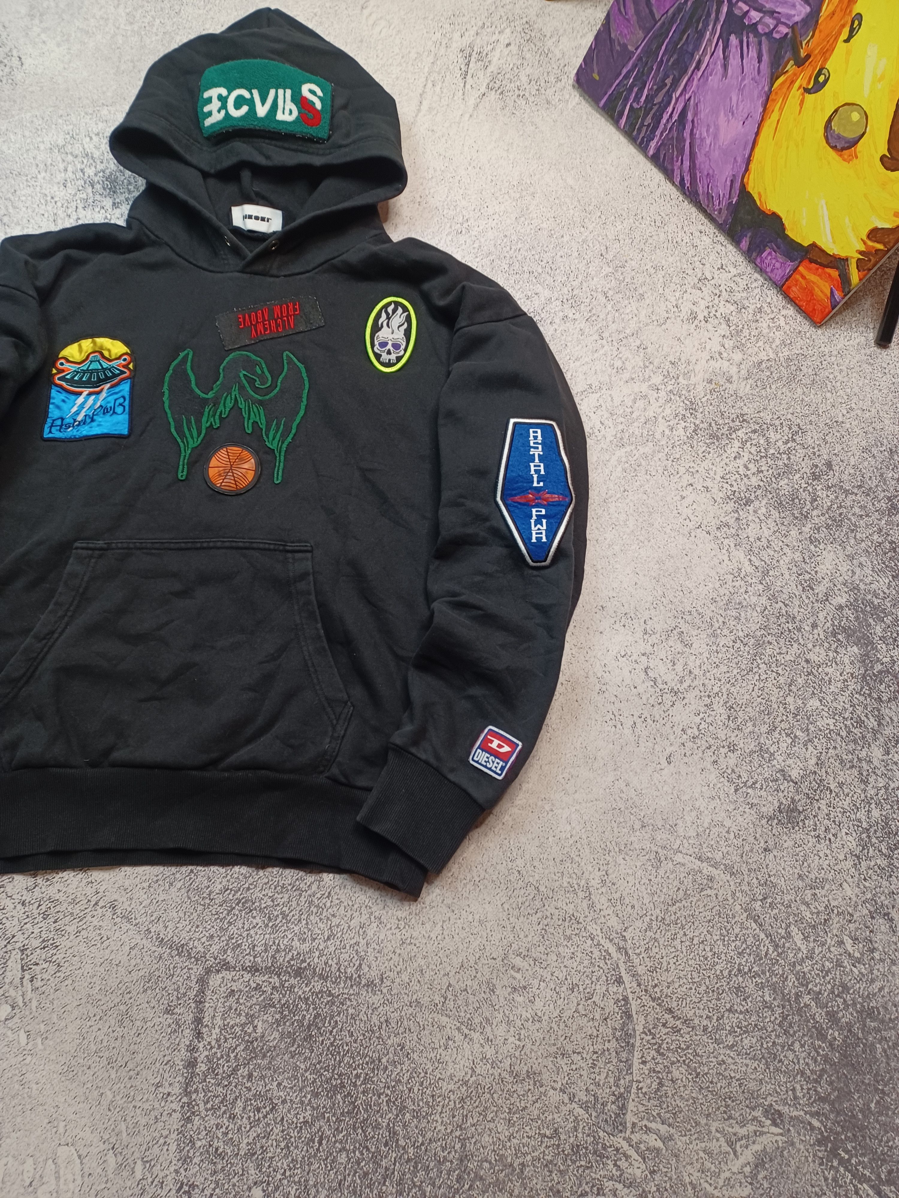 Diesel Diesel Multi-Patch Pullover Hoodie Size US L / EU 52-54 / 3 - 5 Thumbnail