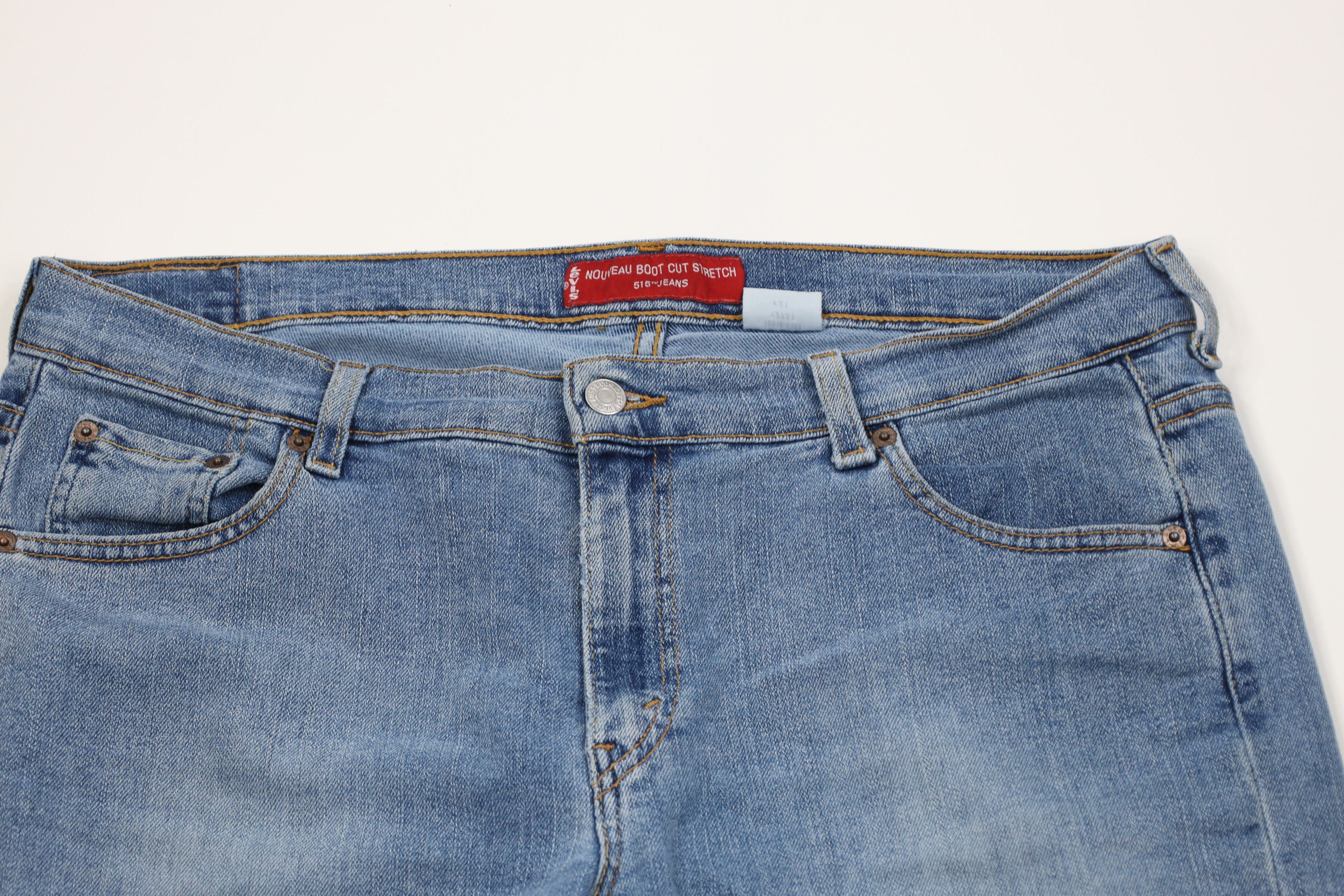 Levi's Vintage Y2K Levis 515 Bootcut Flared Denim Jeans Blue Size 38" / US 16 / IT 52 - 2 Thumbnail