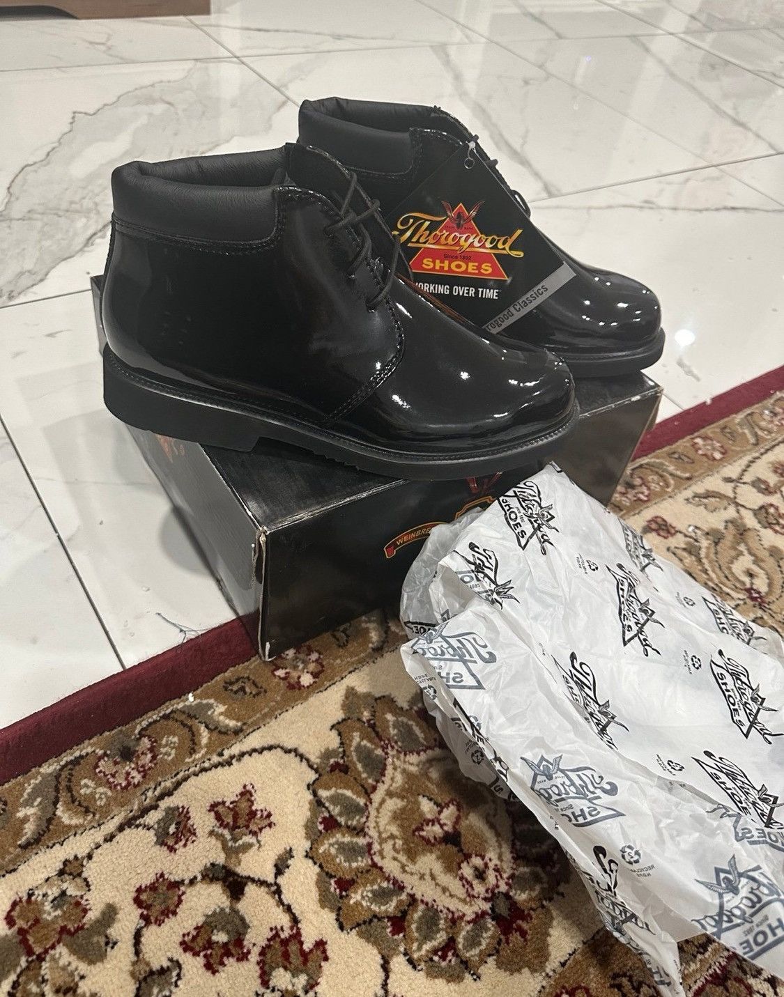 New THOROGOOD US MEN'S POROMERIC ACADEMY HIGH GLOSS CHUKKA