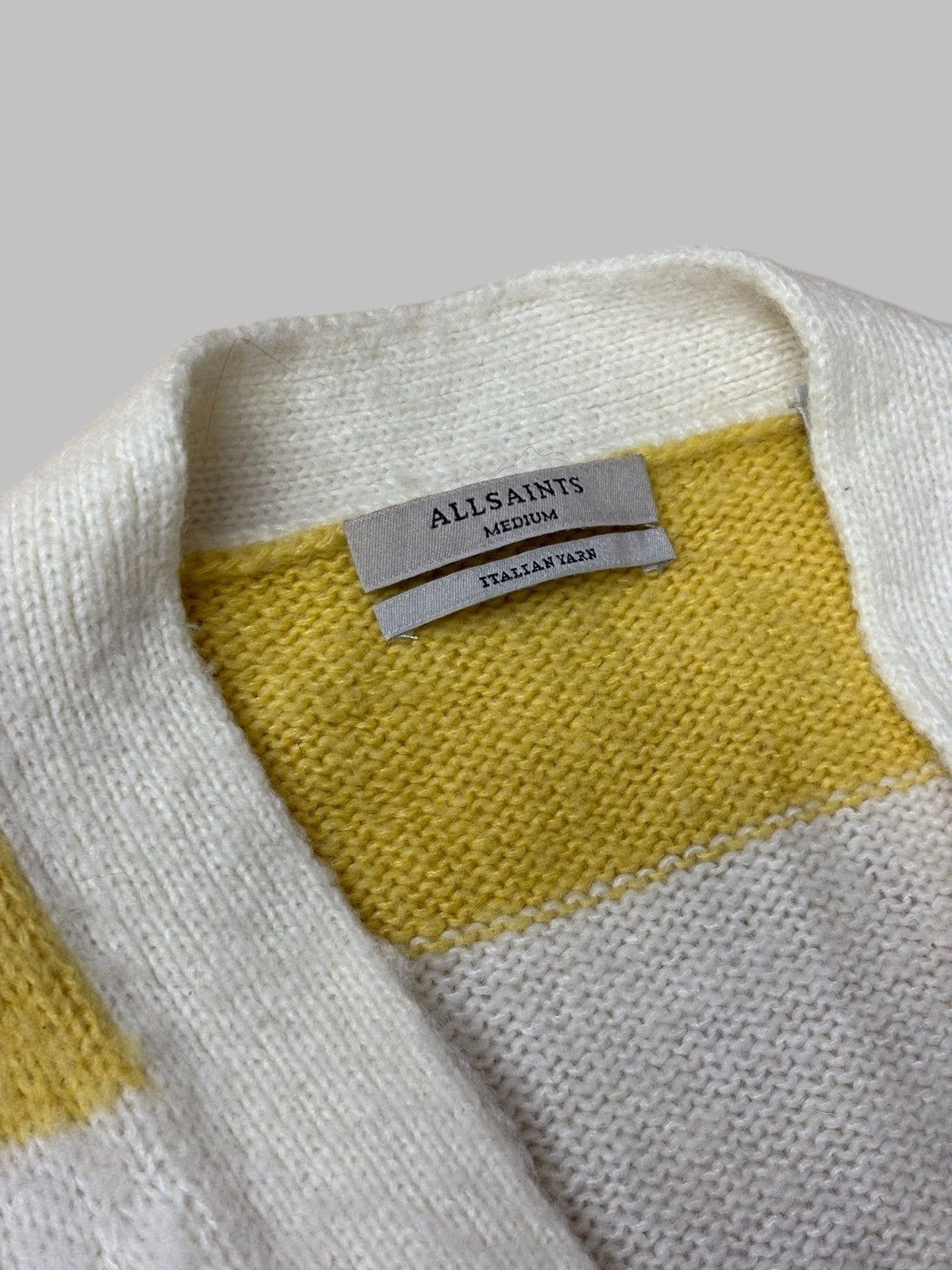 Allsaints All Saints Lou Cardigan Italian Yarn Wool Blend Sweater Size M / US 6-8 / IT 42-44 - 5 Thumbnail