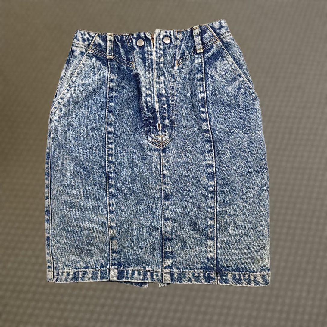 J Brand VINTAGE Sweet Camel Denim Mini Skirt Women's Juniors 00 22X18 Y2K Acid Wash Pocket Short Blue Cotton Denim 90s Festival Retro 00s 00s Girls Size 24" / US 00 / IT 34 - 1 Thumbnail