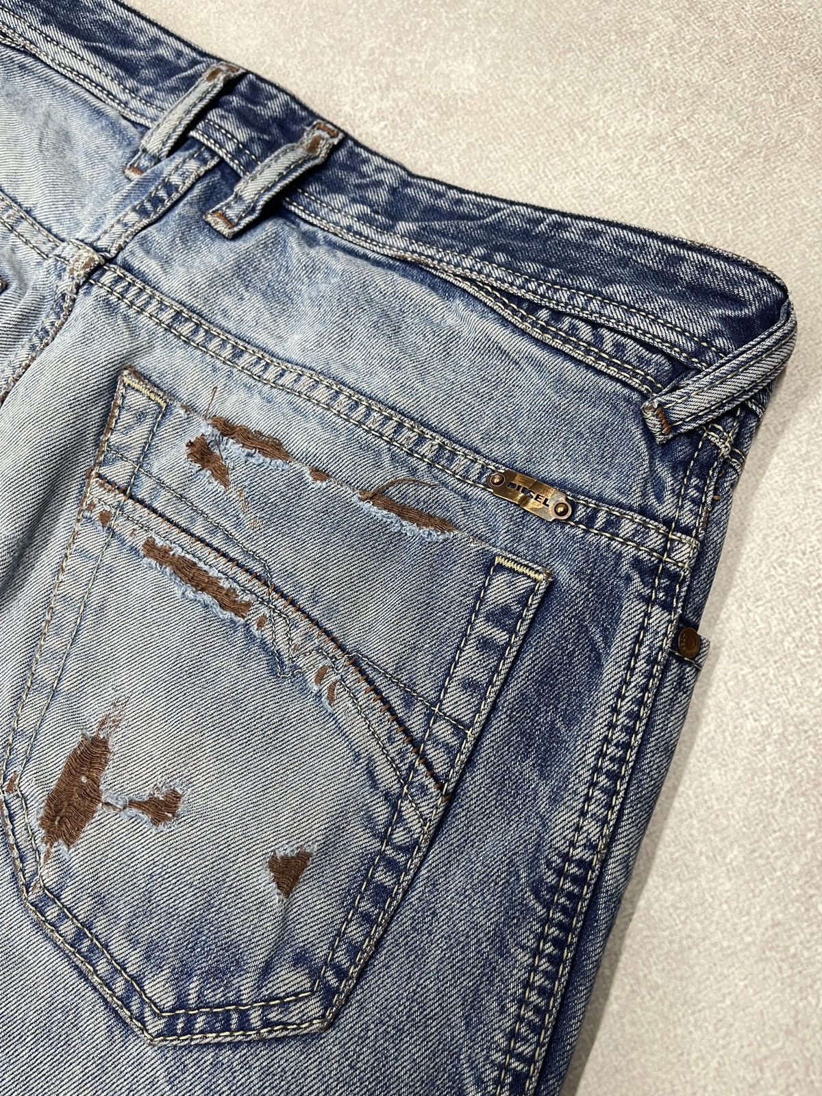 Diesel Diesel IAKOP Ripped Denim Jeans Blue Made in Italy Size US 30 / EU 46 - 4 Thumbnail