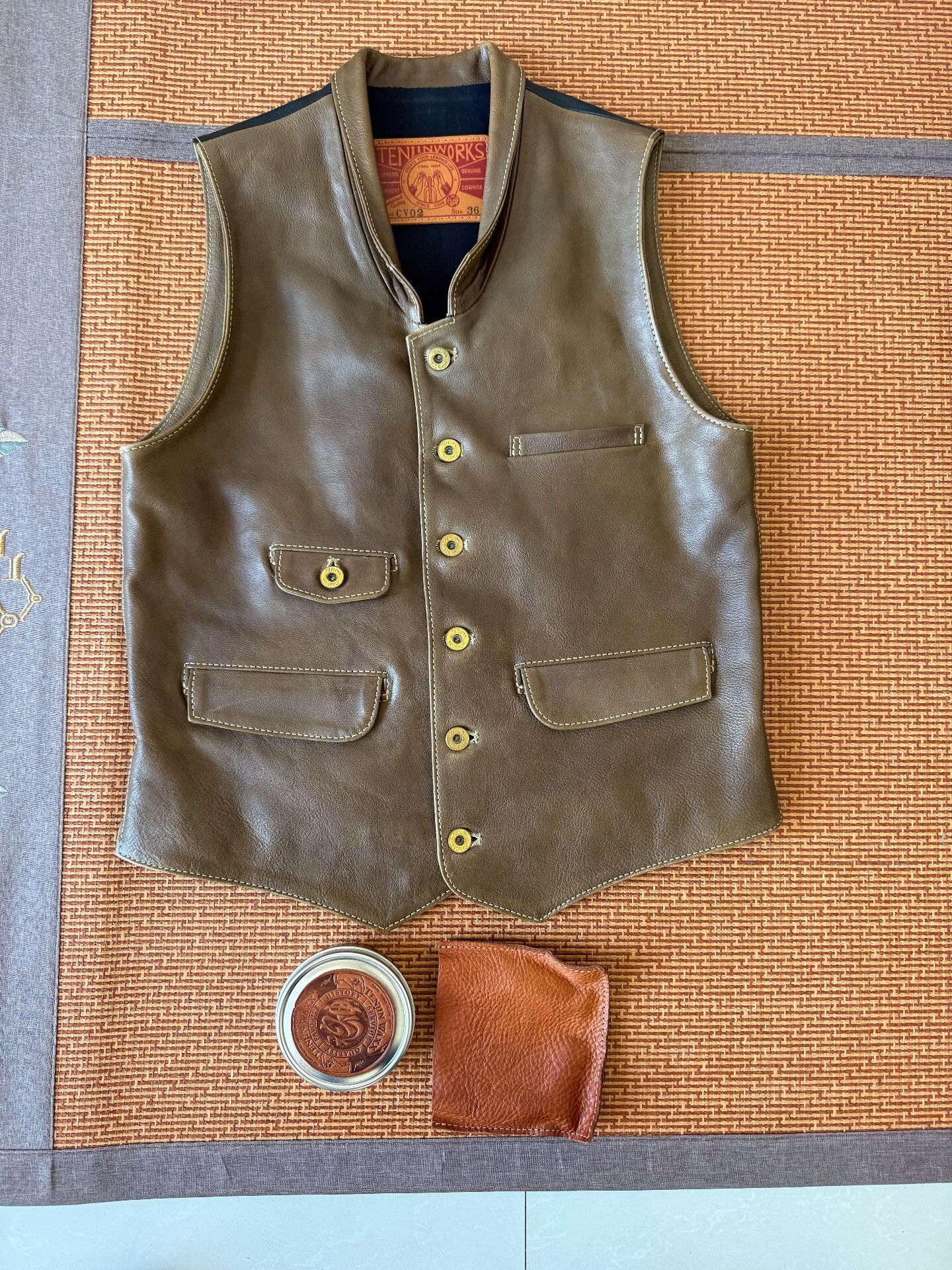 Japanese Brand Tenjin Works Men’s Vest 36 Size Size US M / EU 48-50 / 2 - 1 Thumbnail
