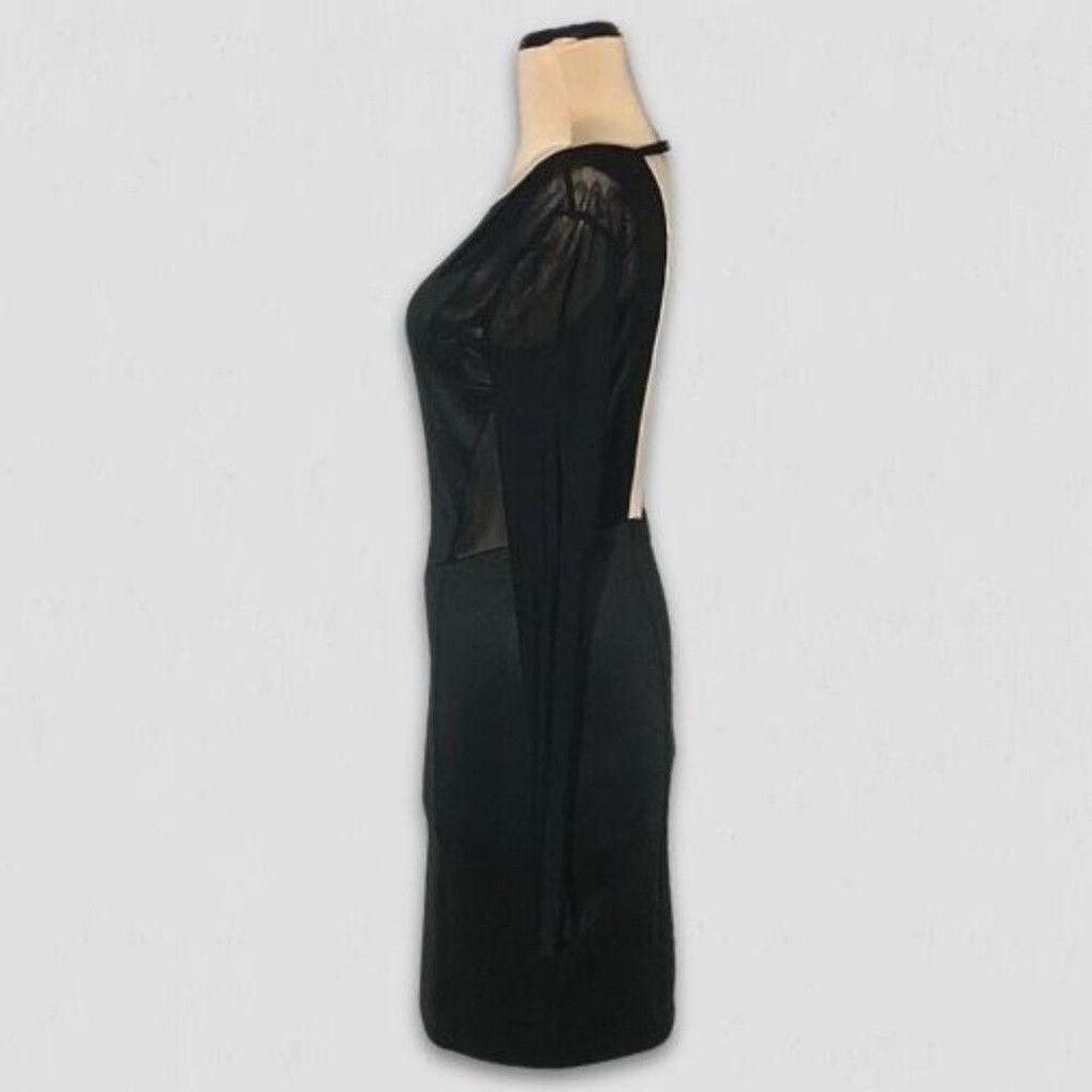 Vintage Mini Dress Backless Bodycon Sheer Mesh Cut Out Black sz M Size L / US 10 / IT 46 - 3 Thumbnail
