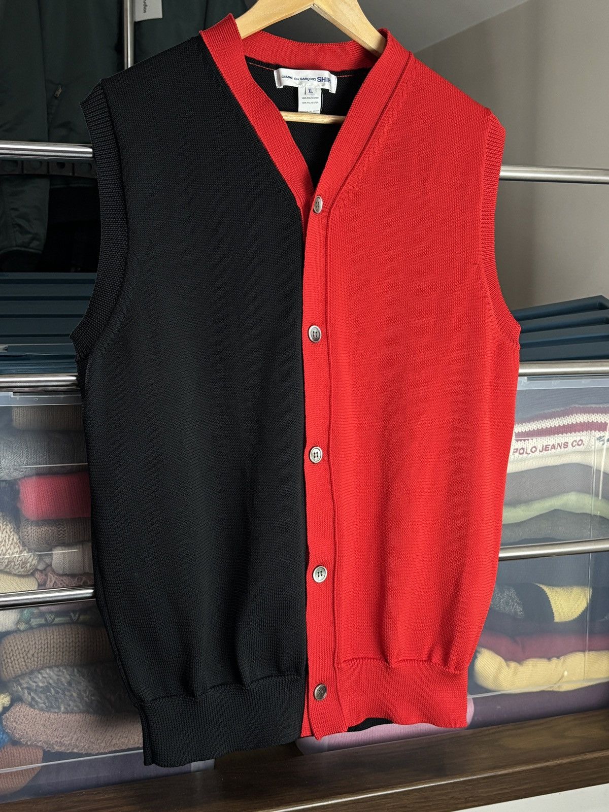 Comme des Garcons Comme Des Garcons Avant Garde CDG Rare Knit Vest Size US XL / EU 56 / 4 - 2 Thumbnail