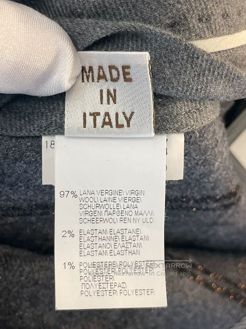 Brunello Cucinelli Brunello Cucinelli Grey Check New Wool Trousers Size 27" / US 4 / IT 40 - 6 Thumbnail