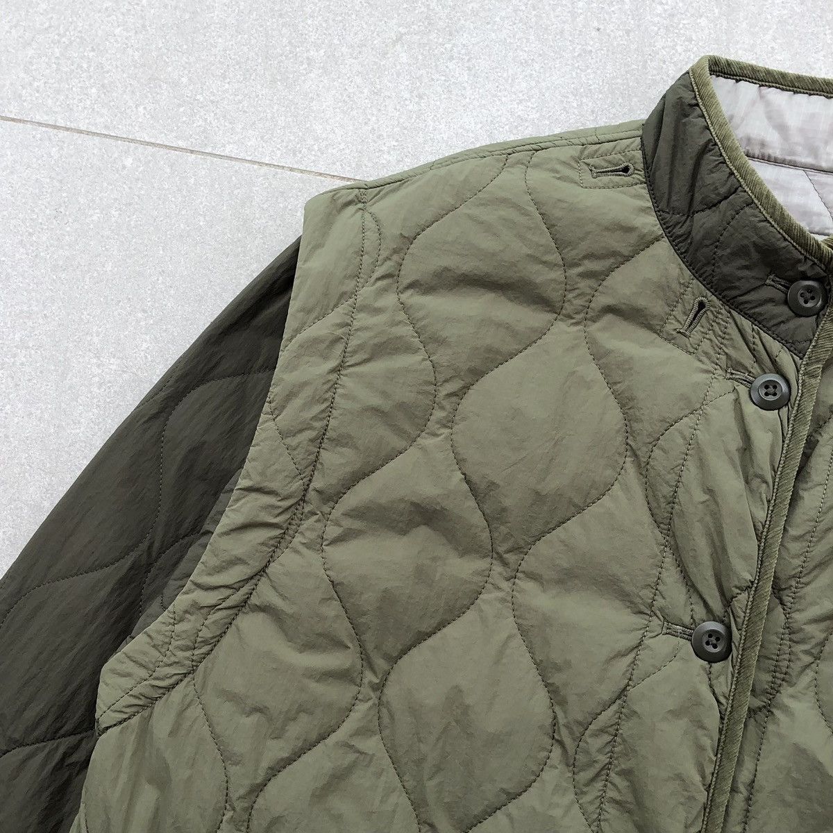 Japanese Brand Japanese Brand Quilted Lightwear Puffer Jacket Olive Green Size US L / EU 52-54 / 3 - 6 Thumbnail