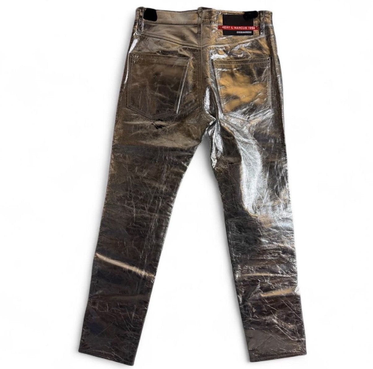 Dsquared2 Dsquared2 silver metallic leather jeans Size US 30 / EU 46 - 3 Thumbnail