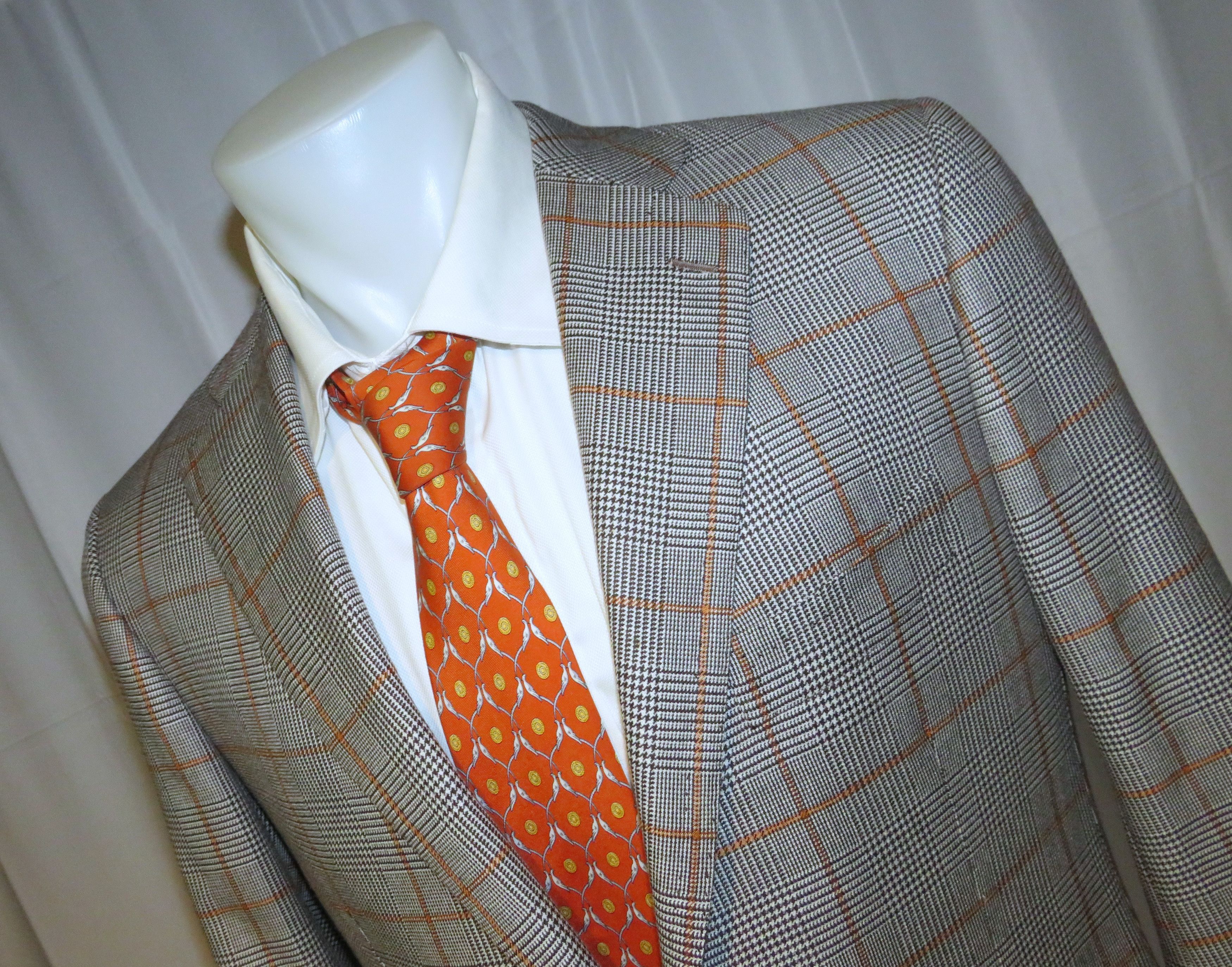 Cesare Attolini GUK Gray Plaid Super 140 Current Two Button Sport Coat 42 Size 42R - 4 Thumbnail