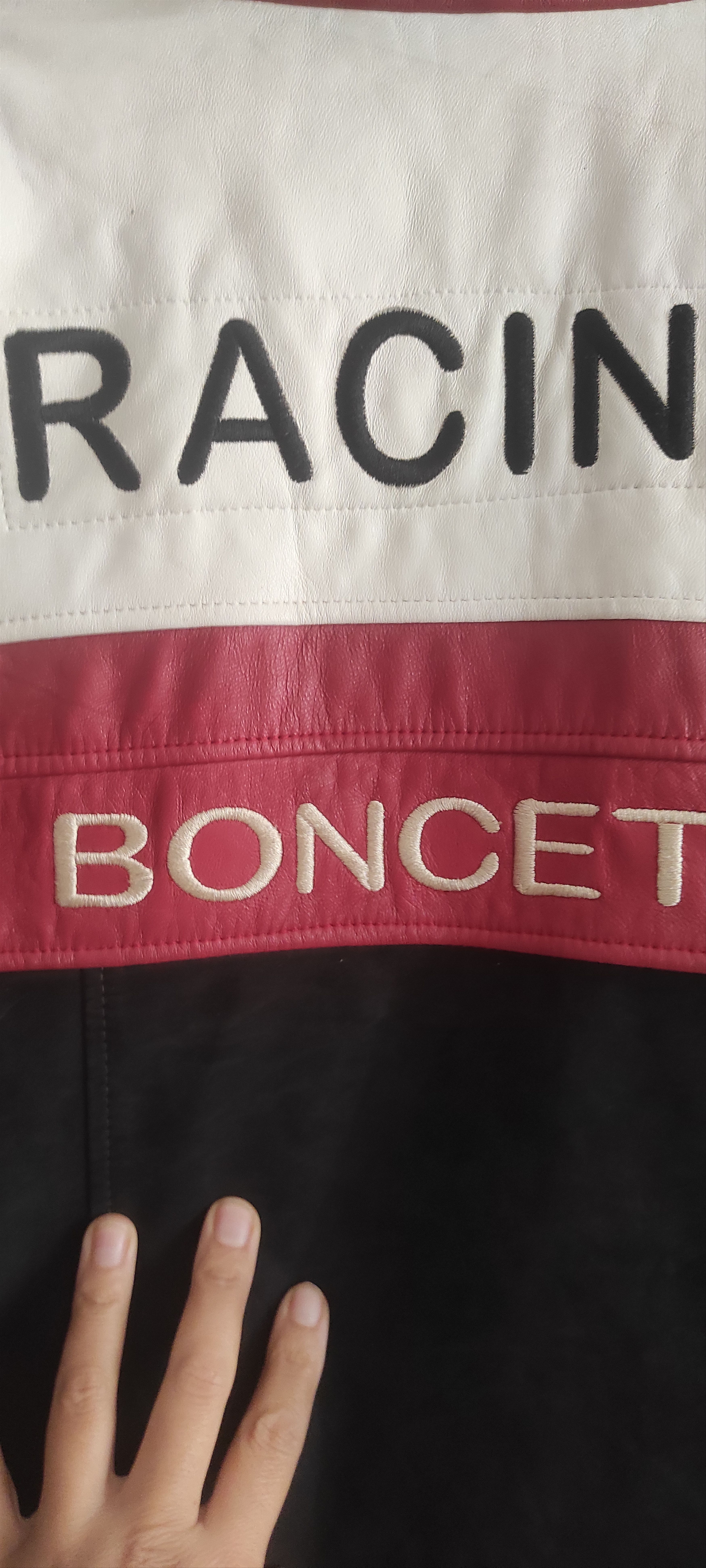 Genuine Leather Boncetti Vintage Y2K Leather Motorcycle Racing Jacket Size L Size US L / EU 52-54 / 3 - 20 Thumbnail