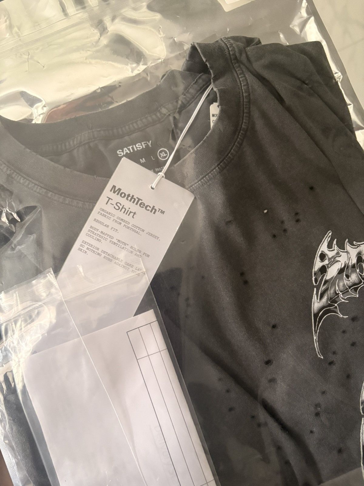 Satisfy MothTech 'Liquid Metal' T-Shirt - Aged Black Size US XL / EU 56 / 4 - 5 Thumbnail