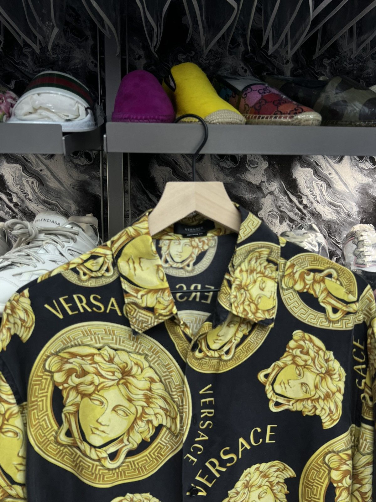 Versace Versace Madusa Print Long Sleeve Button Up Size US XS / EU 42 / 0 - 3 Thumbnail