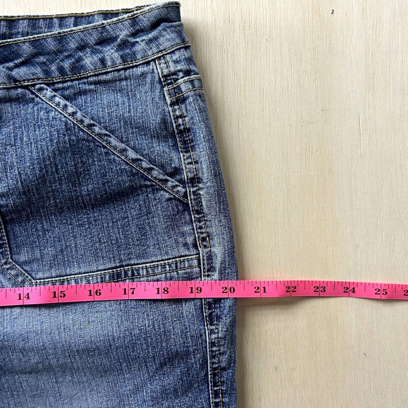 Vintage VINTAGE No Boundaries Jeans Juniors 15 Medium Wash Blue Cargo Straight Denim Jeans Size 36" / US 14 / IT 50 - 7 Thumbnail