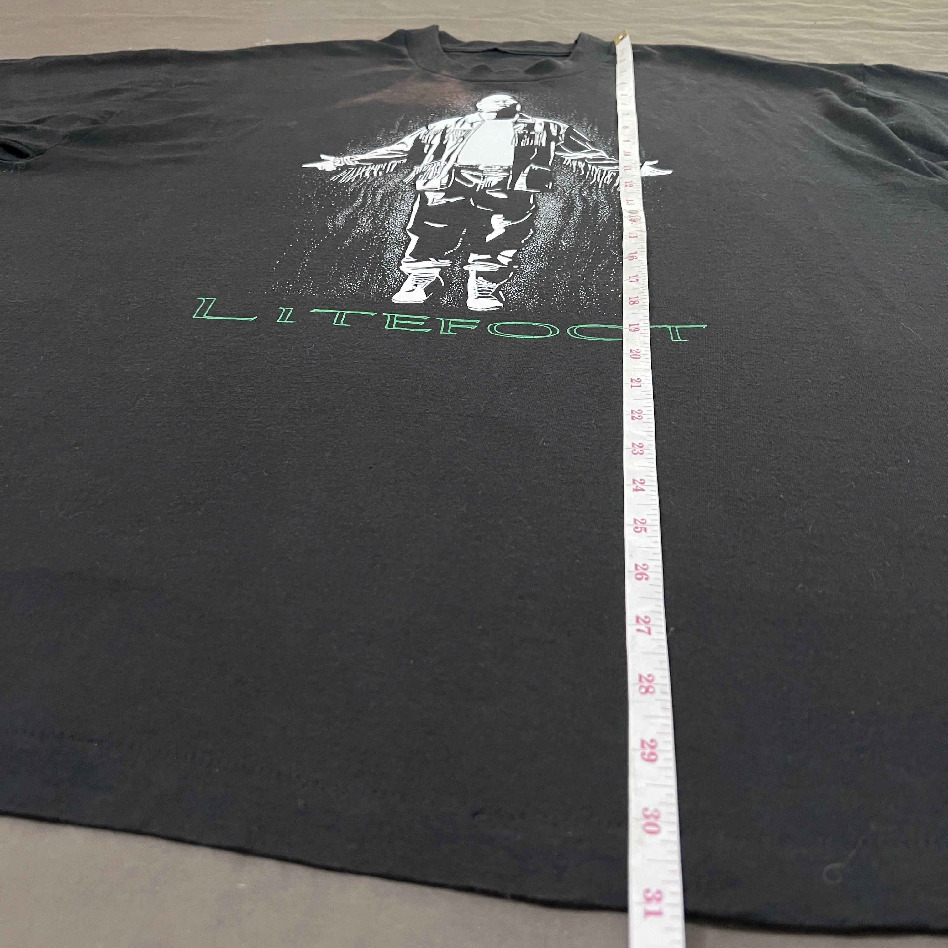 Rap Tees × Vintage Vintage 90s Litefoot Promo Tee 2XL native american rapper Size US XXL / EU 58 / 5 - 16 Thumbnail