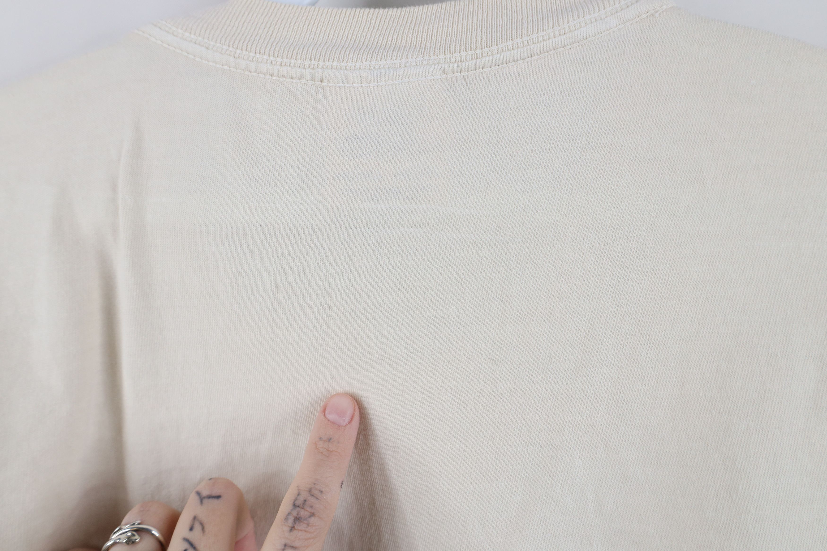 Vintage Vintage 90s Streetwear Short Sleeve T-Shirt Beige Cotton Size US XL / EU 56 / 4 - 9 Thumbnail