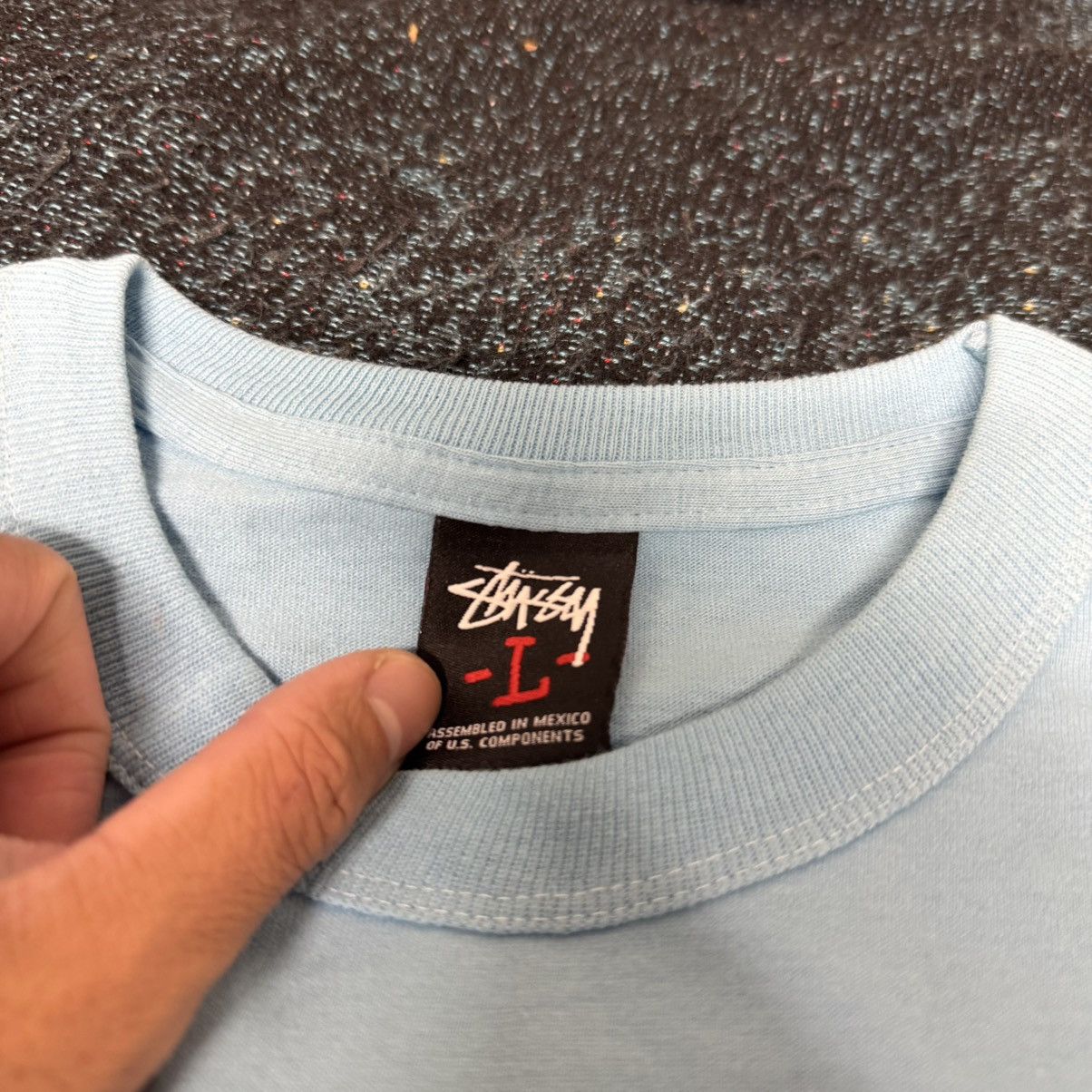 Stussy STUSSY INTERNATIONAL TRIBE LONG SLEEVE TEE BLUE Size US L / EU 52-54 / 3 - 3 Thumbnail