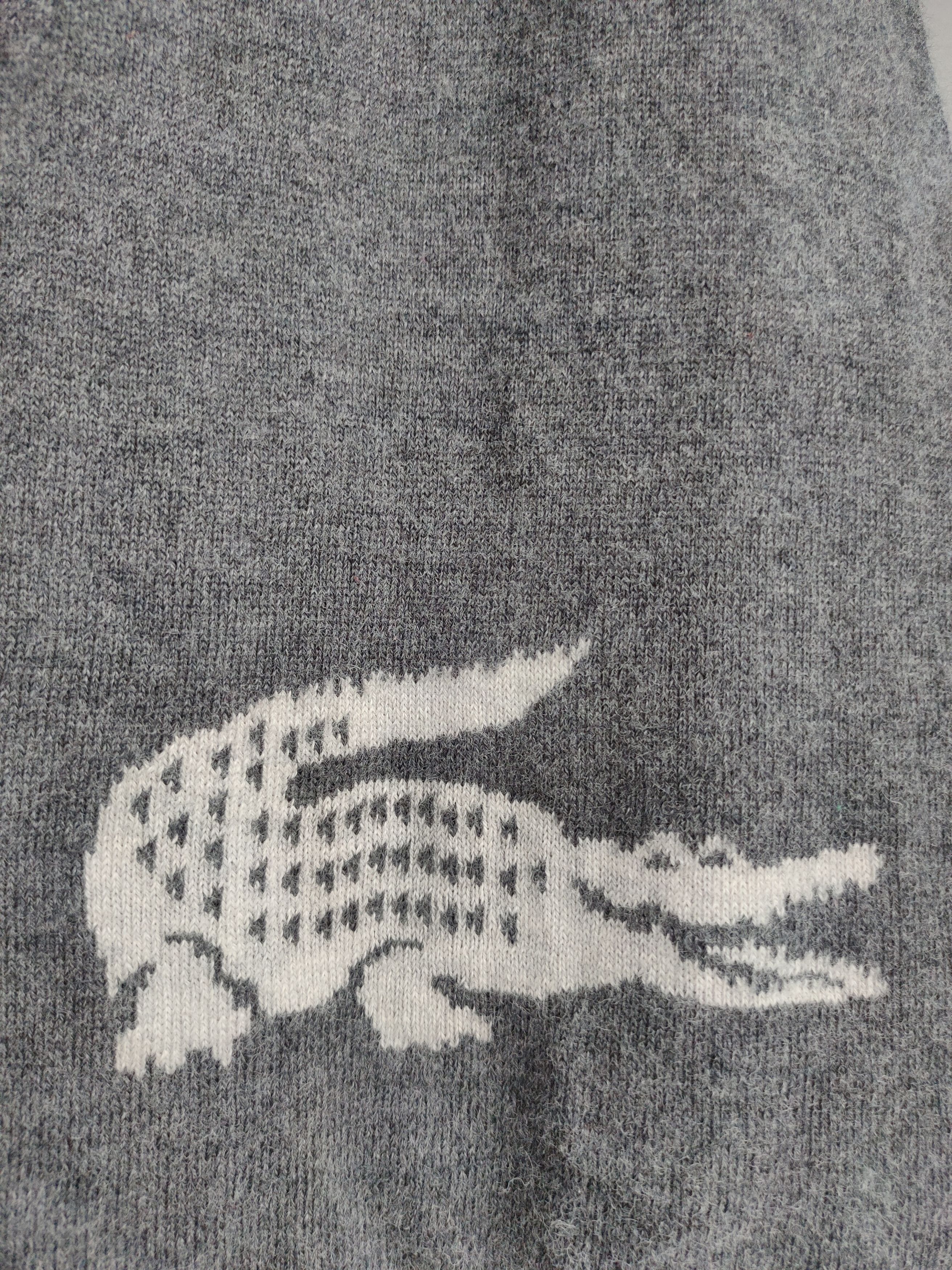 Lacoste Lacoste Scarf Two Sided Woolen Pure Laine Vierge Size ONE SIZE - 8 Thumbnail