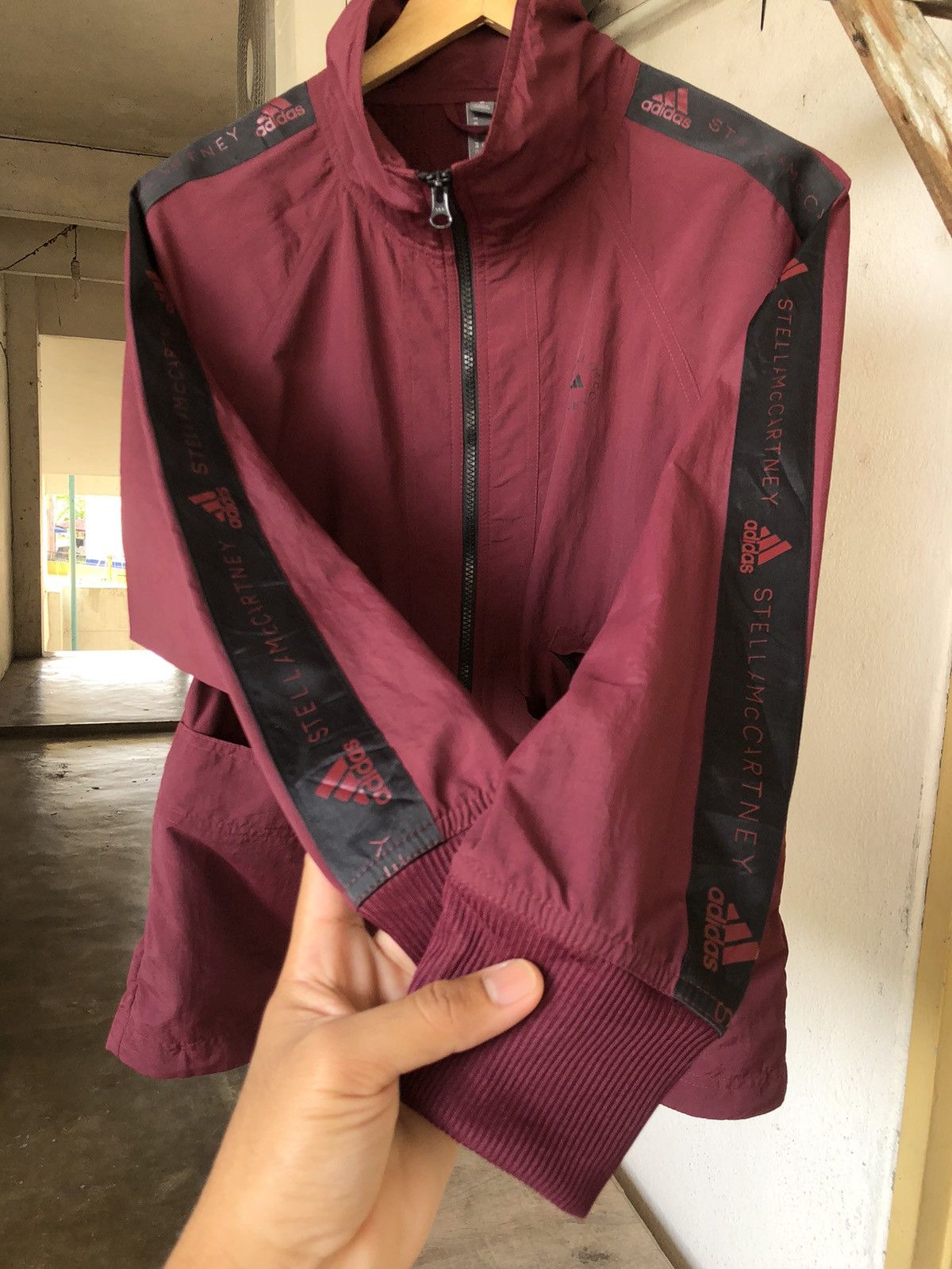 Adidas × Stella McCartney Rare❤️ Adidas x Stella McCartney Maroon Light Jacket Size S / US 4 / IT 40 - 10 Thumbnail