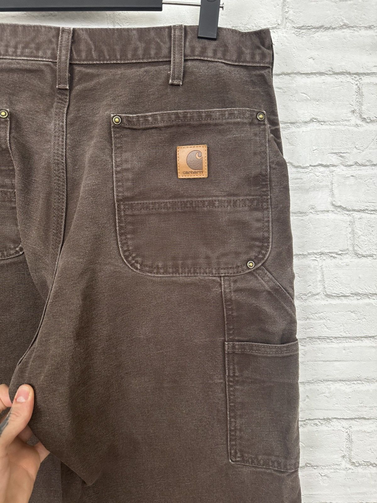 Carhartt (34x31) FADED TO PERFECTION Carhartt Double Knee Pants Size US 34 / EU 50 - 13 Thumbnail