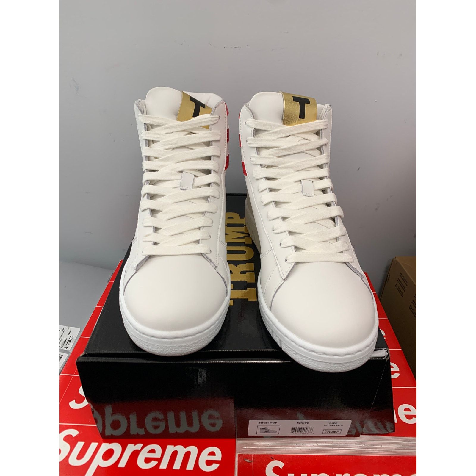 Donald Trump Donald Trump FIGHT White Sneaker High Top Size 11 BRAND NEW Size US 11 / EU 44 - 2 Thumbnail