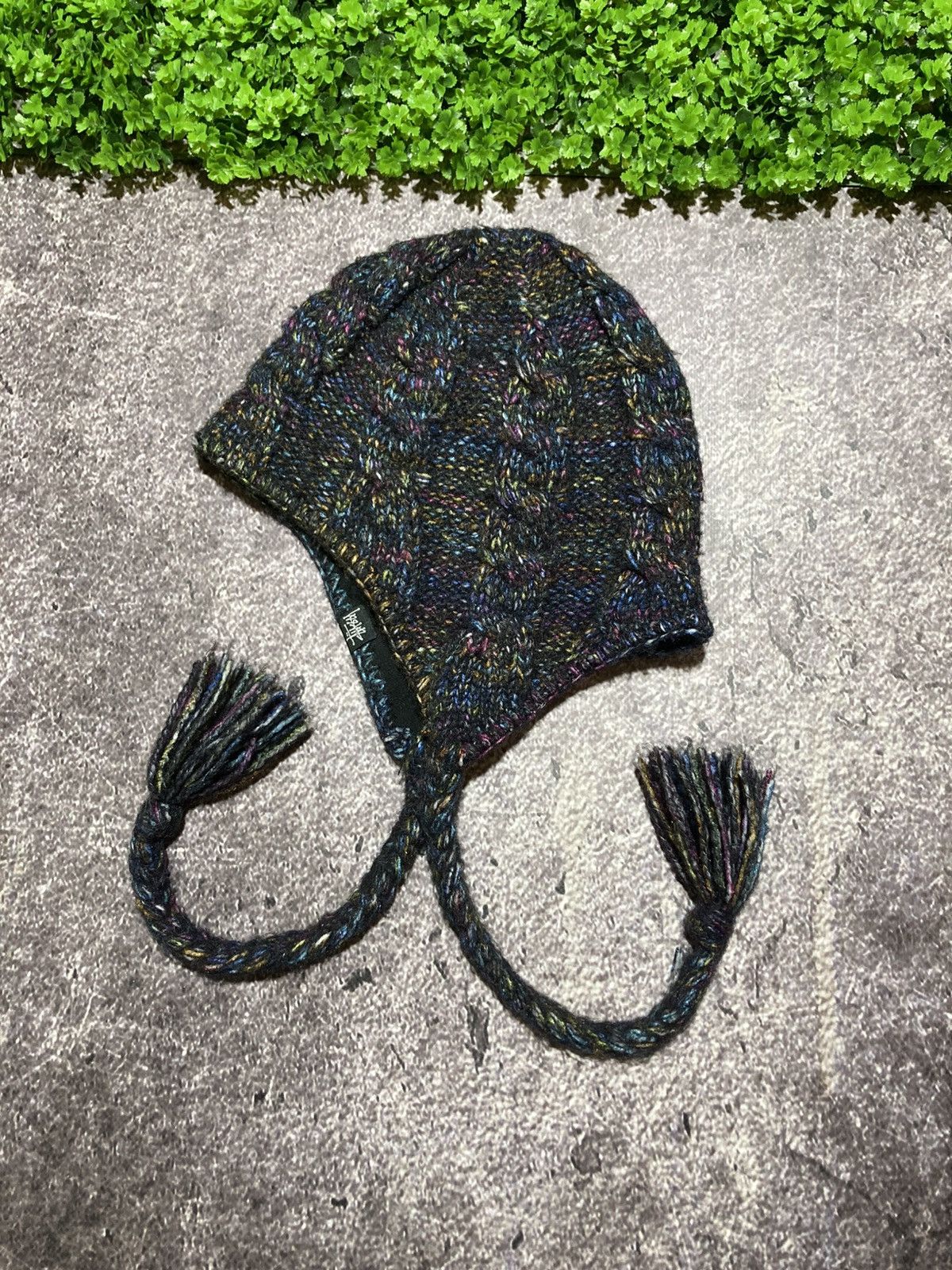 Stussy Vintage Stüssy Chullo Hat Earflap Beanie Cable Knit Fleece Size ONE SIZE - 1 Thumbnail