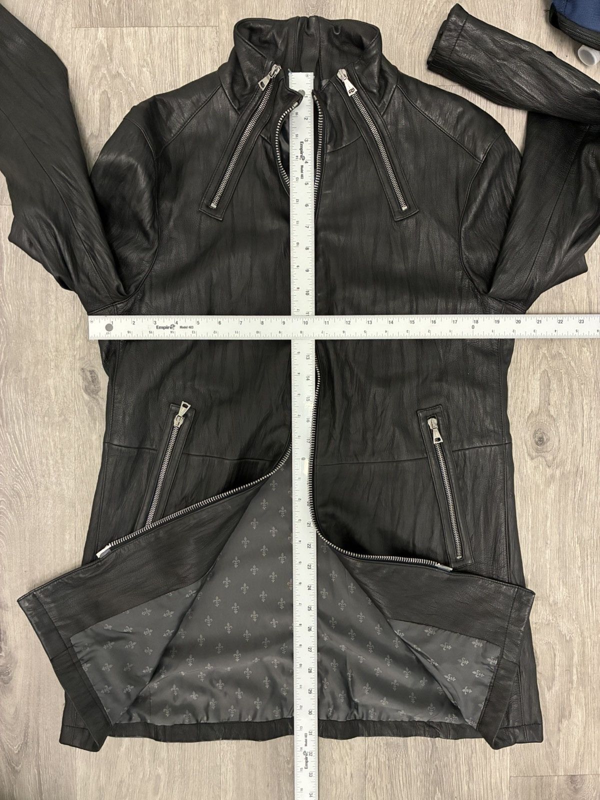John Varvatos Leather Coat Jacket EU 48 USA 38 Size US M / EU 48-50 / 2 - 12 Thumbnail