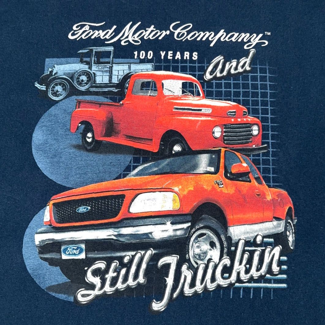 AAA VINTAGE Ford Shirt Adult 2XL Blue 100 Years Still Truckin F150 Car Promo Y2K Shirt Mens 2XL Blue Size US XXL / EU 58 / 5 - 4 Thumbnail