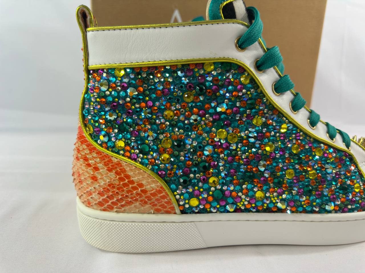 Christian Louboutin Christian Louboutin No Limit Spikes Flat Python Fresh Strass Size US 11 / EU 44 - 3 Thumbnail