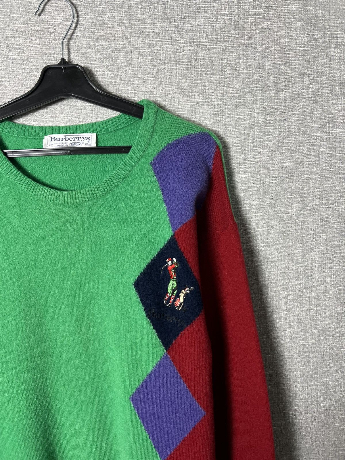 Burberry Vintage Burberrys Golf Crewneck Wool Knit Sweater Scotland Size US M / EU 48-50 / 2 - 4 Thumbnail