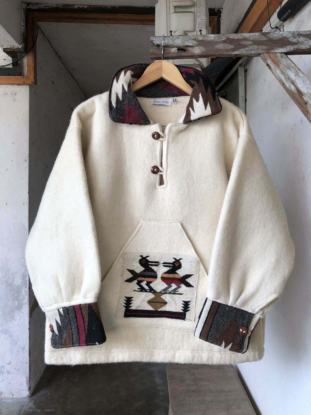 Native Rare🔥Vtg Artesanias Indigenas Hand Made Chimayo Wool Jacket Size US L / EU 52-54 / 3 - 1 Thumbnail