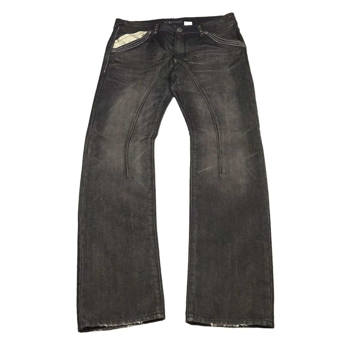 Japanese Brand 🔥SILVER MOON BLACK FADED DENIM PANTS Size US 33 - 1 Thumbnail