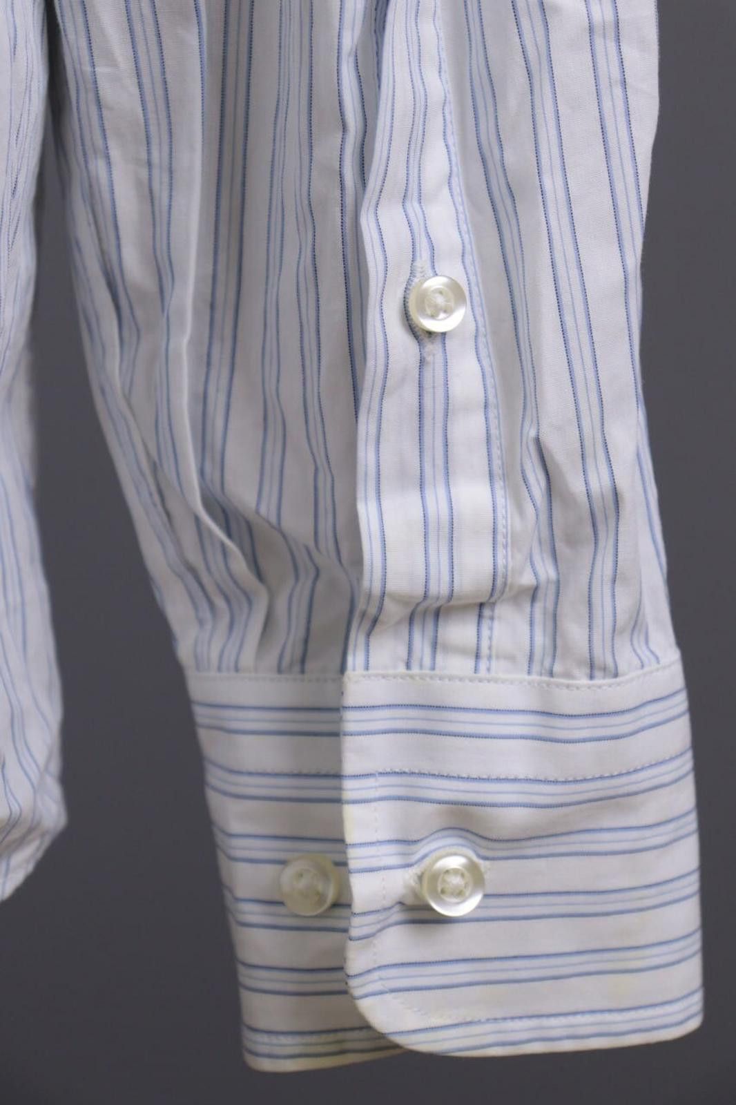 Designer Best Company White Pinstripe Button Down Shirt Size L Size US L / EU 52-54 / 3 - 12 Thumbnail