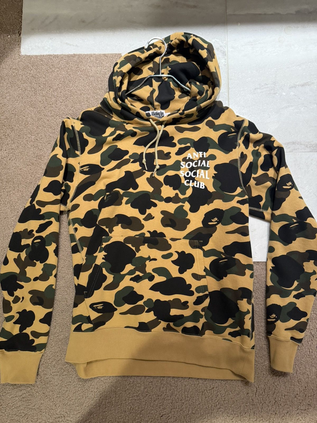 Anti Social Social Club × Bape BAPE X ASSC 1st CAMO RARE HOODIE WORN 2x Size US XL / EU 56 / 4 - 2 Thumbnail