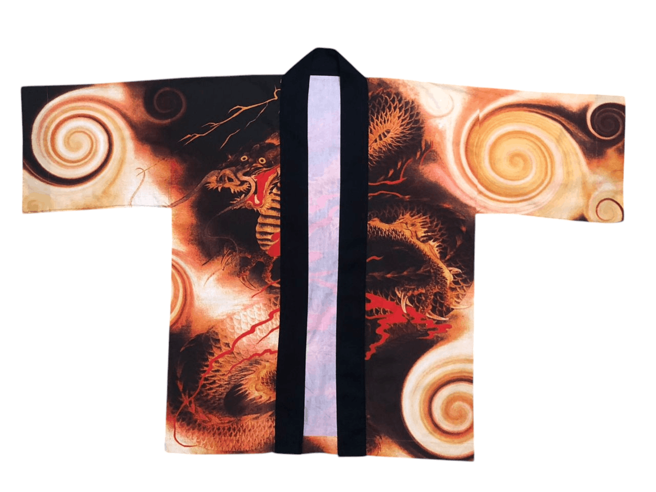 Japanese Brand Vintage Kimono Cardigan Over Print Dragon Rare Design Size US L / EU 52-54 / 3 - 2 Thumbnail