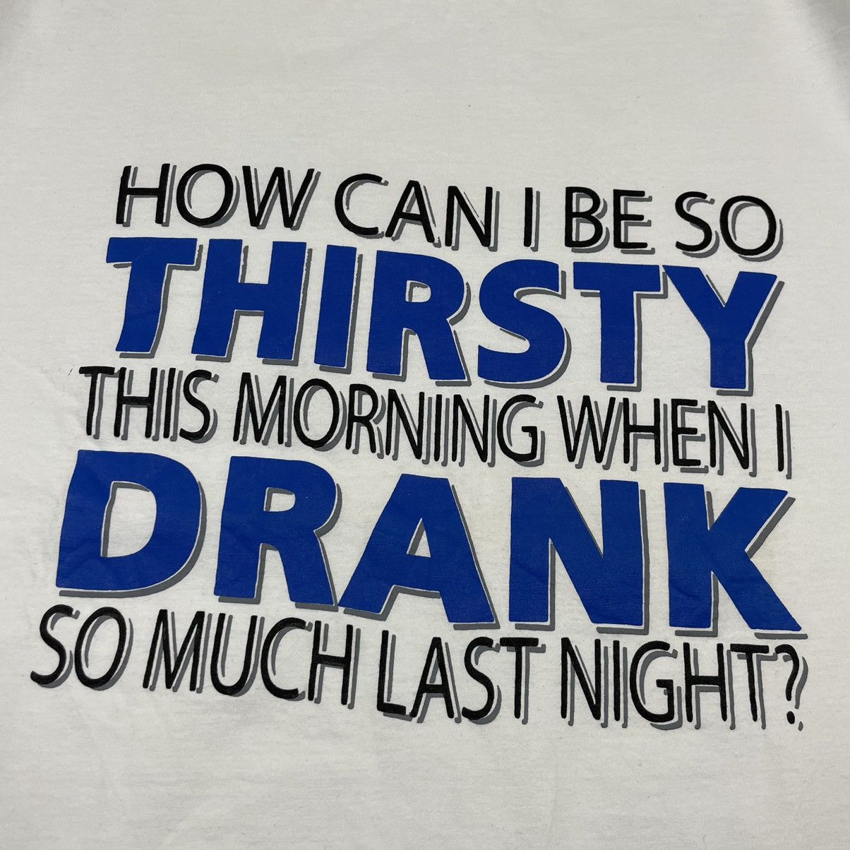 Vintage Vintage Humor Alcohol T Shirt Size US XL / EU 56 / 4 - 4 Thumbnail