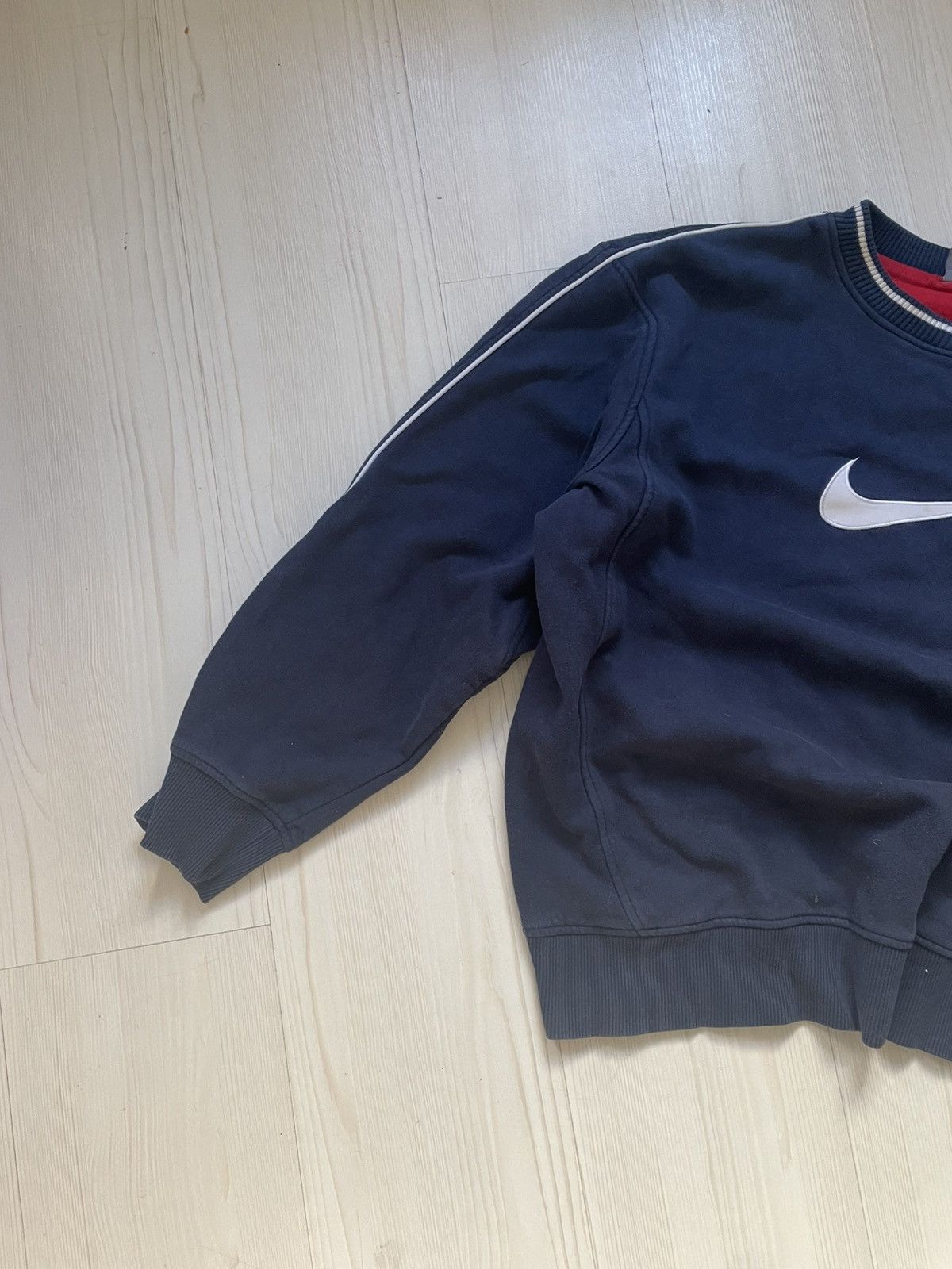 Nike × Vintage 00s Nike Vintage Big Logo Boxy Fit Oversize Sweatshirt Y2K Size US XL / EU 56 / 4 - 3 Thumbnail