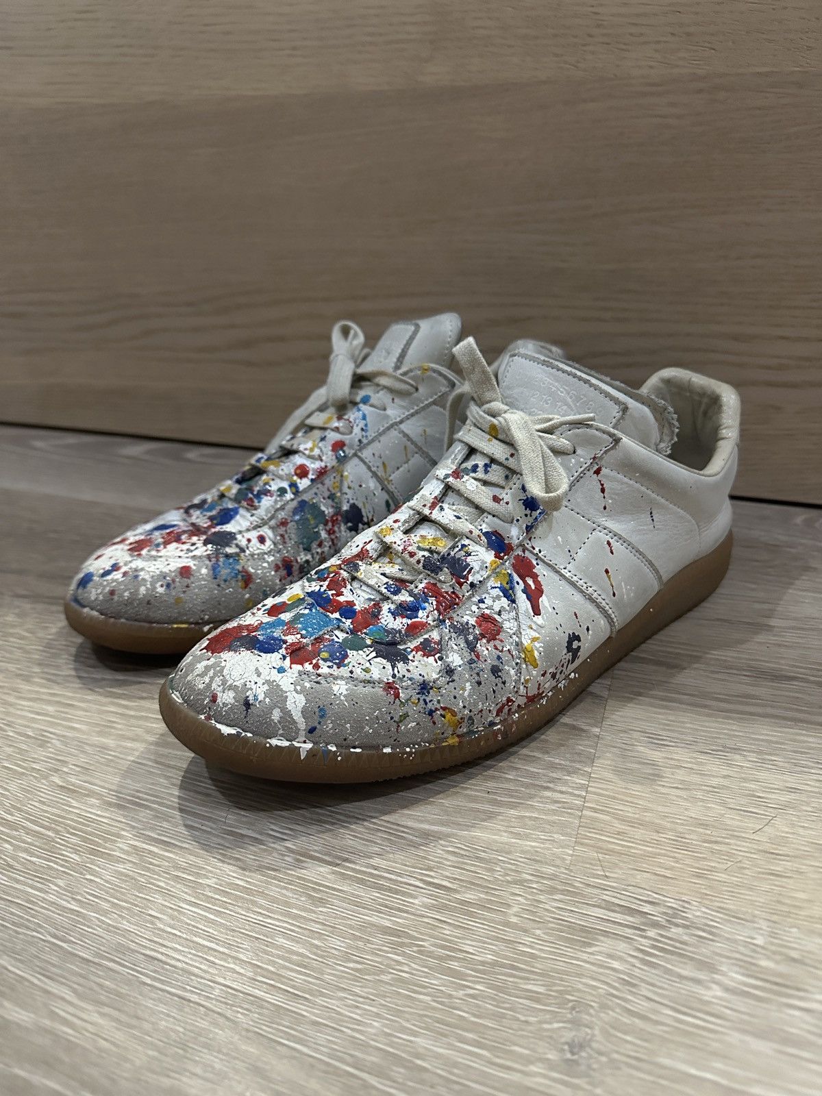Maison Margiela Maison Margiela 2012 Paint Splatter Replica GATs Size US 9.5 / EU 42-43 - 1 Thumbnail