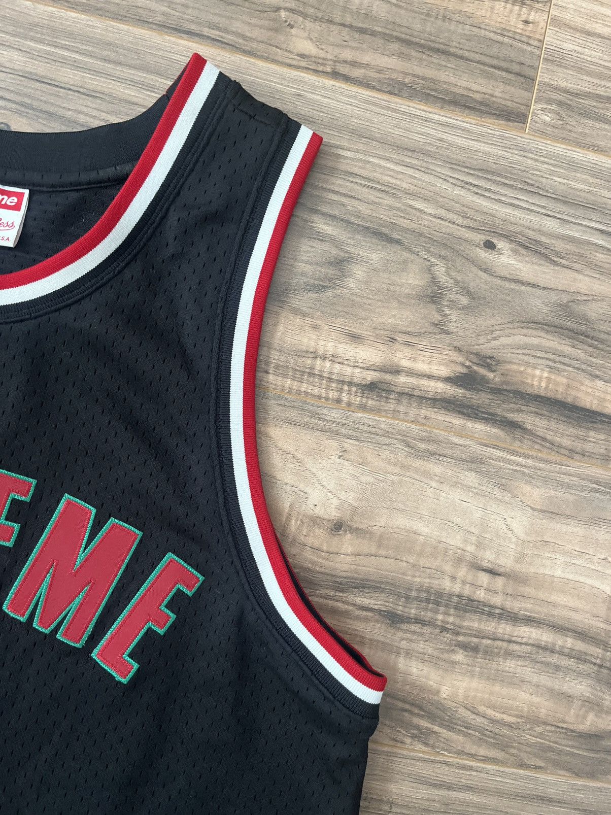 Mitchell & Ness × Supreme Supreme Mitchell & Ness Basketball Jersey Size US L / EU 52-54 / 3 - 3 Thumbnail