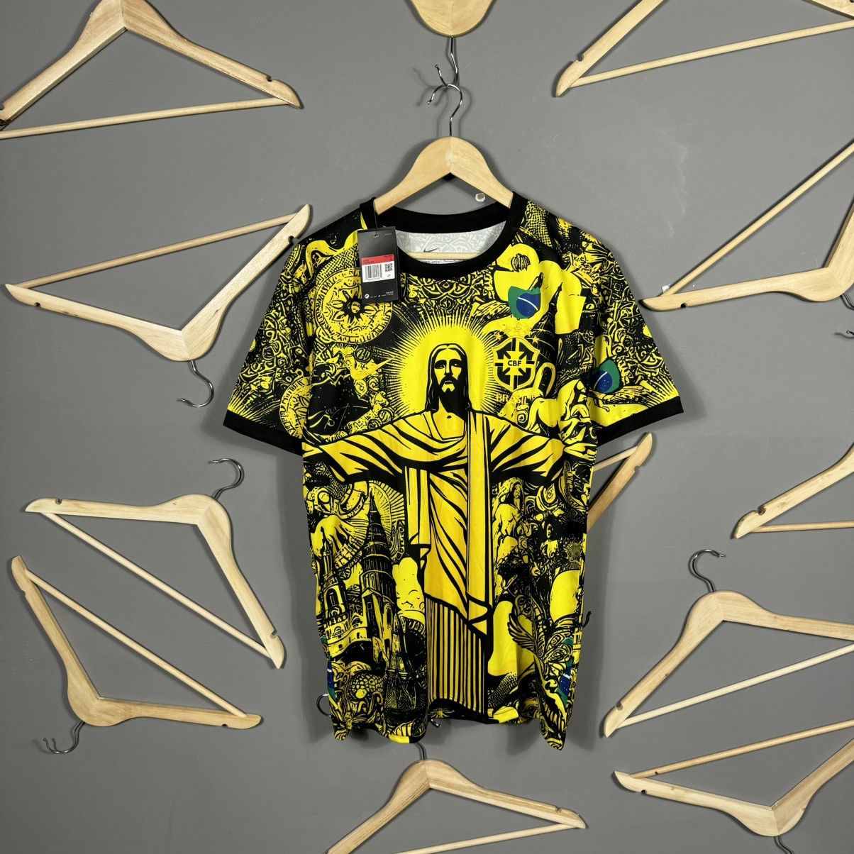 Nike Nike Brazil Jesus Blokcore Special Custom Soccer Jersey Size US M / EU 48-50 / 2 - 1 Thumbnail