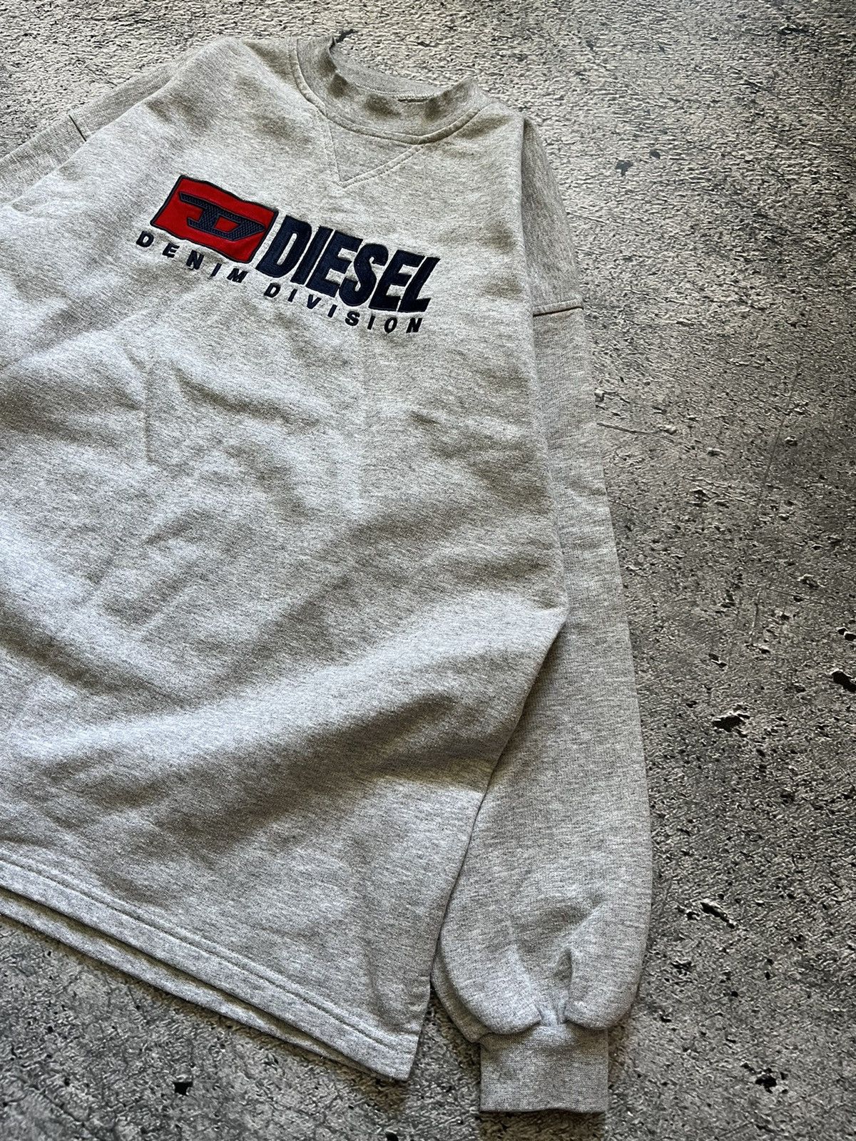 Vintage 90s DIESEL Retro Big Logo Boxy Sweatshirt Y2K Style