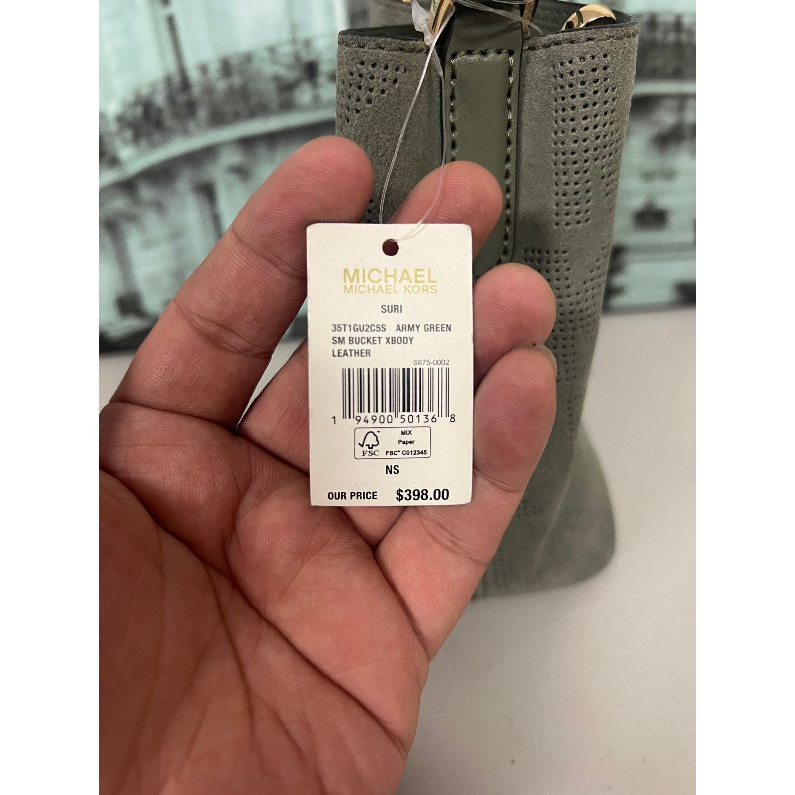 Michael Kors Michael Kors 35T1GU2C5S Suri Small Logo Perforated Suede Size ONE SIZE - 7 Thumbnail