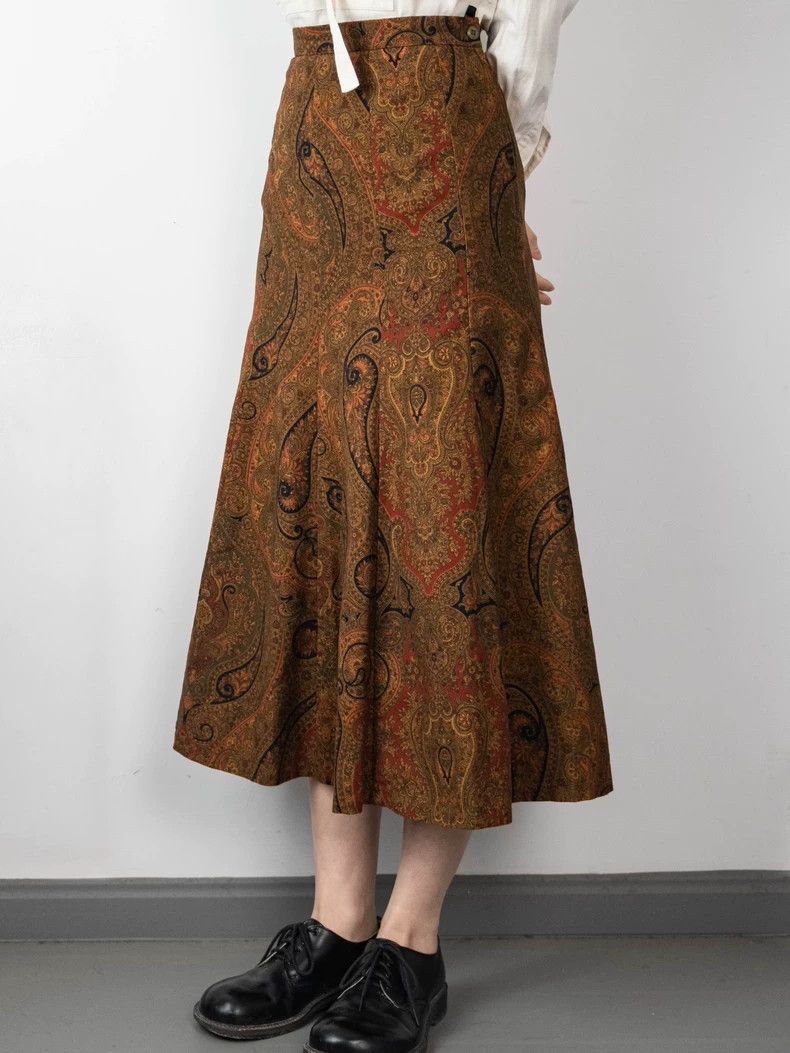 Kenzo KENZO sizeM Classic walnut pattern half skirt Vintage Size 25" / US 0 / IT 36 - 6 Thumbnail